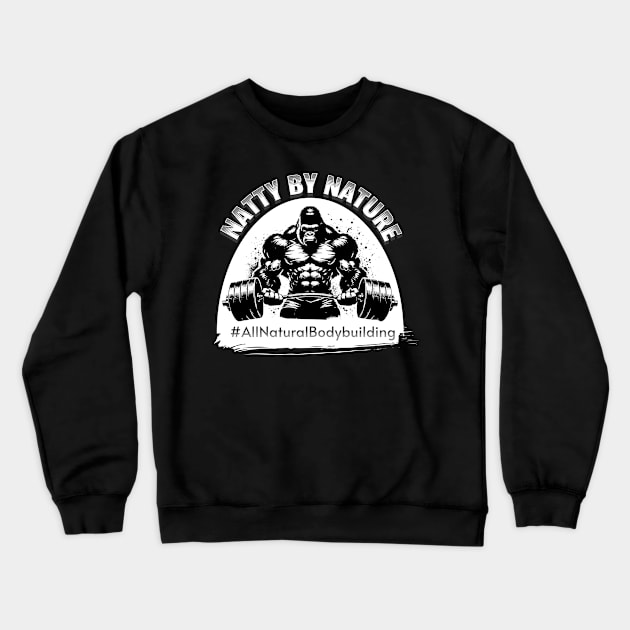 Natural Bodybuilding Vegan Sport Apparel Healthy Exercise Crewneck Sweatshirt by woormle